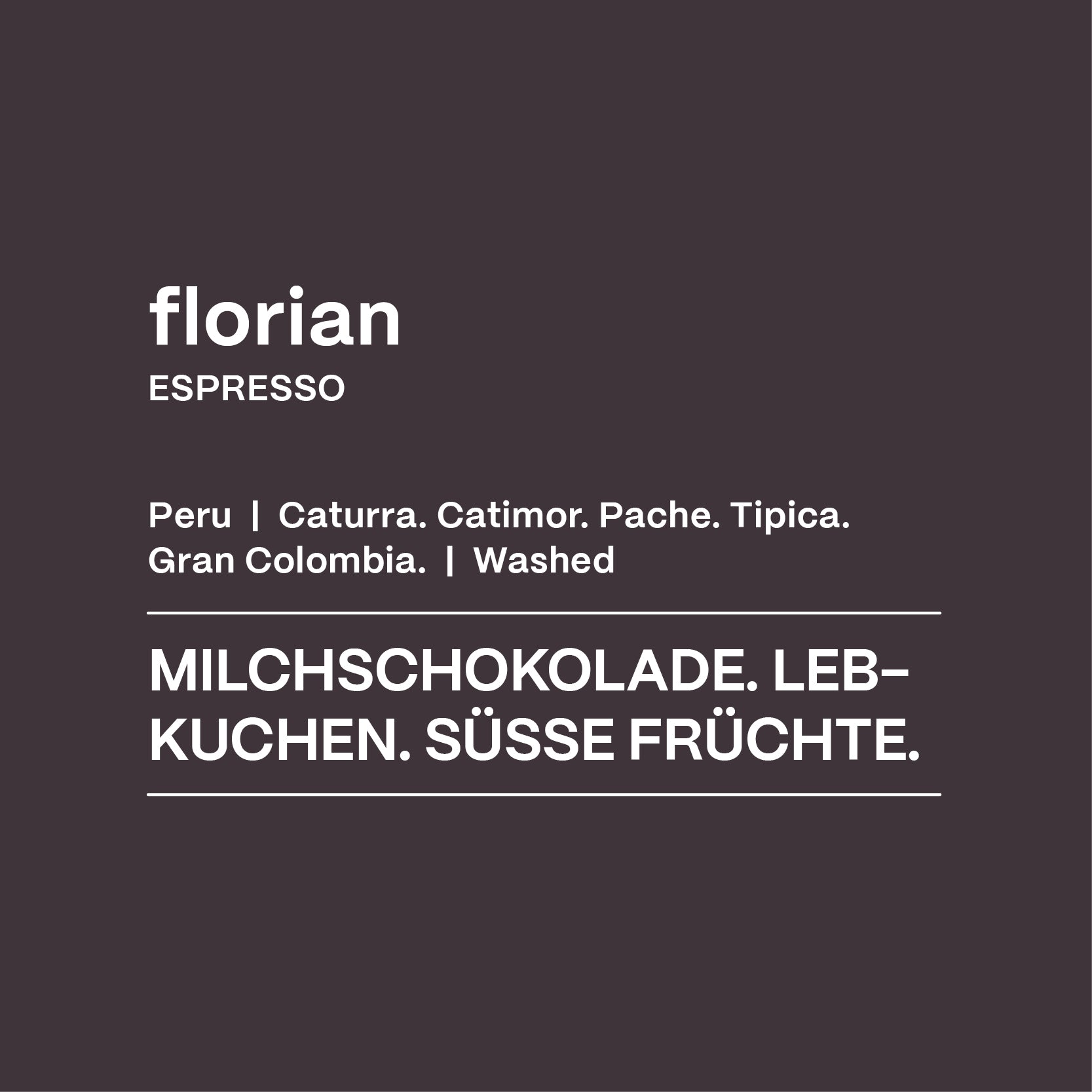 Florian Peru Espresso Maldaner Coffee Roasters florian-peru-espresso-maldaner-coffee-roasters